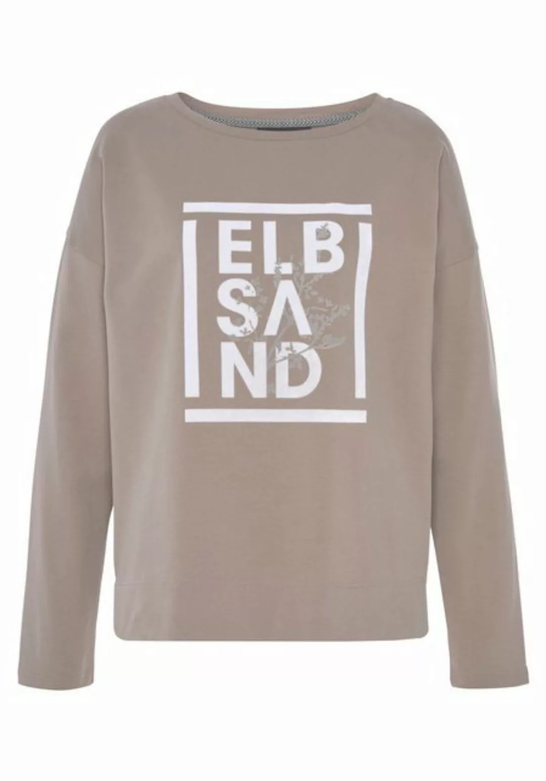 Elbsand Sweatshirt mit Frontprint, sportlicher Sweater aus elastischer Baum günstig online kaufen