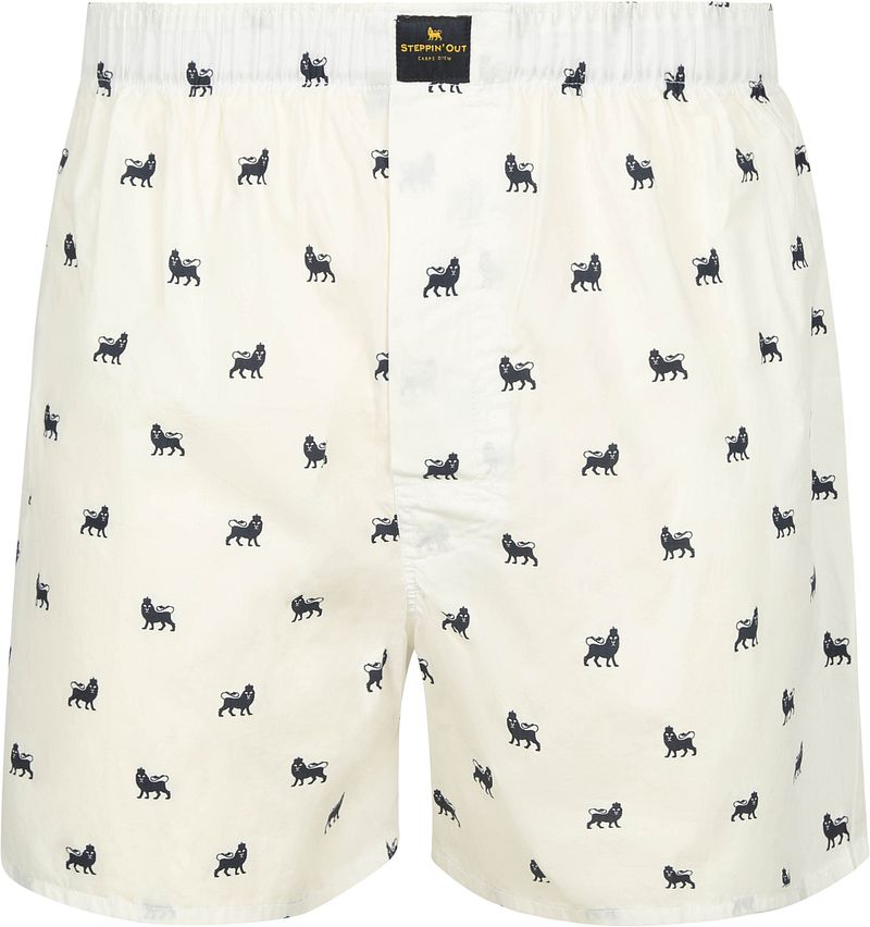 Steppin' Out Boxer weiß Logo Oxford - Größe S günstig online kaufen
