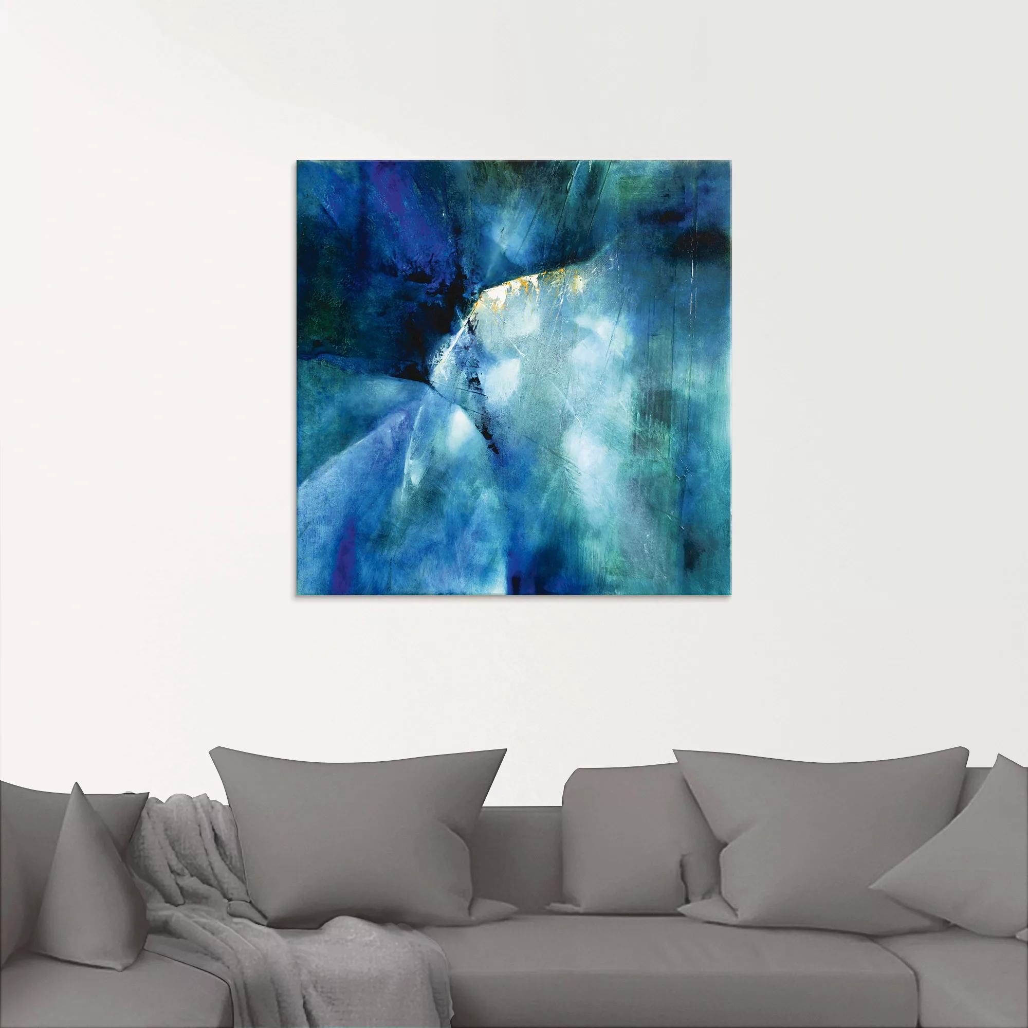 Artland Glasbild »Komposition in blau«, Gegenstandslos, (1 St.), in verschi günstig online kaufen