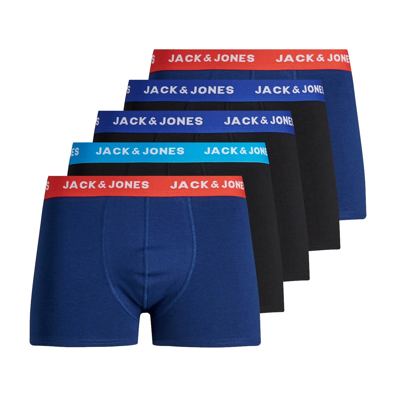 Jack & Jones 5-er Set Trunks Schwarz & Blau günstig online kaufen