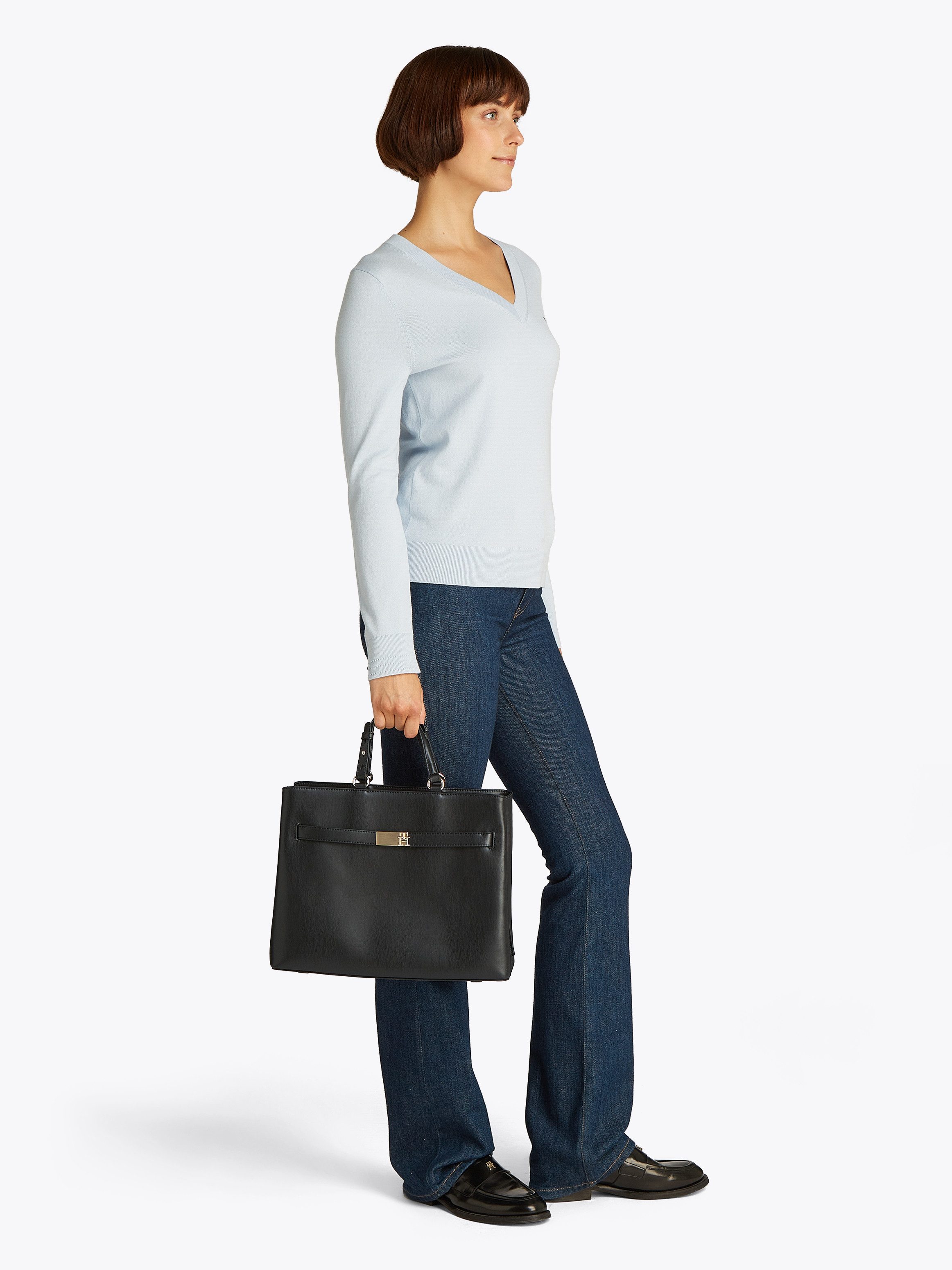 Tommy Hilfiger Henkeltasche "TH HERITAGE SATCHEL", Damen Umhängetasche, Sch günstig online kaufen