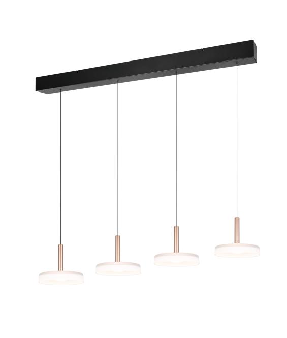 LED Pendelleuchte 4x 7,5W  Matt / Coffee / Glas Opal 1 Stück Metall / Glas günstig online kaufen