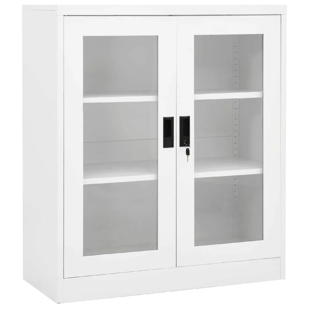 vidaXL Kleiderschrank Büroschrank Weiß 90x40x105 cm Stahl günstig online kaufen