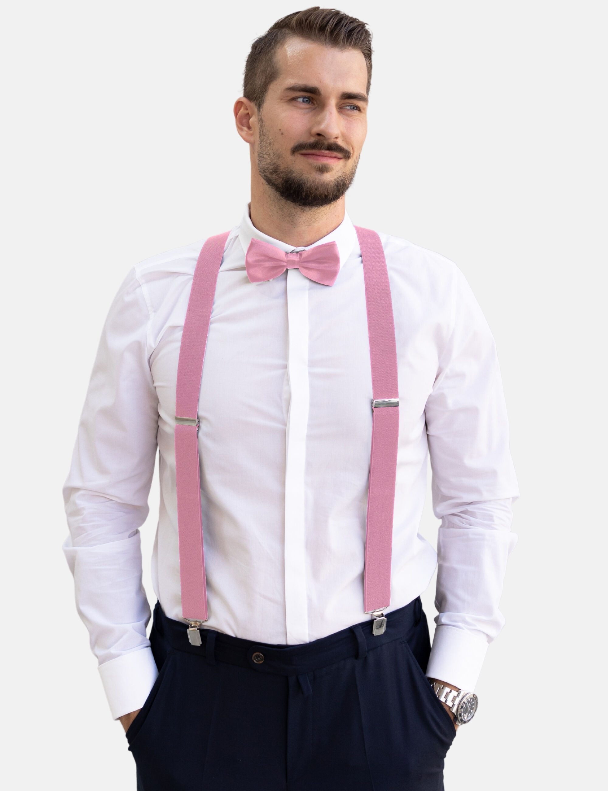 Massi Morino Hosenträger mit Fliege günstig online kaufen