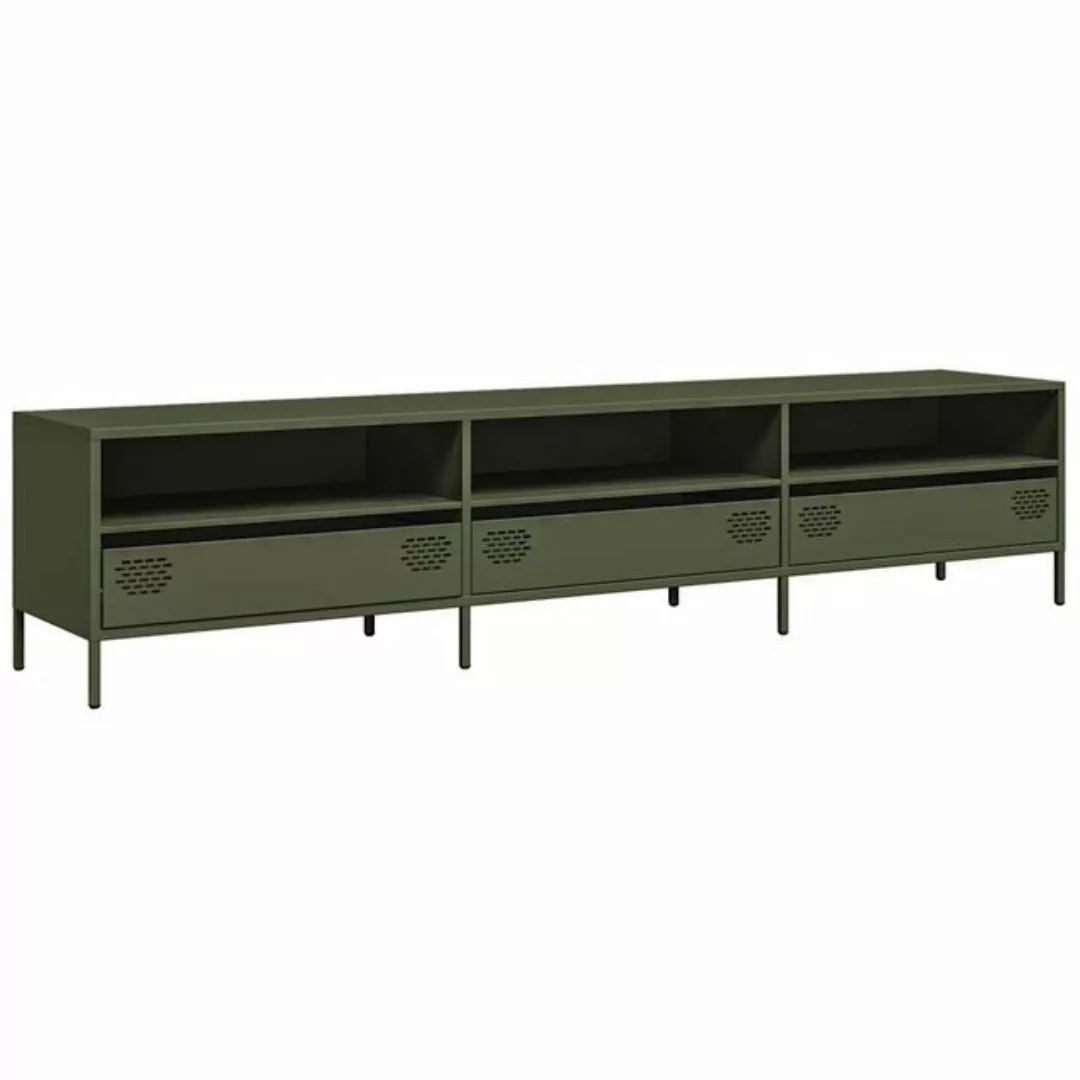 vidaXL TV-Schrank TV-Schrank Olivgrün 202x39x43,5 cm Kaltgewalzter Stahl (1 günstig online kaufen