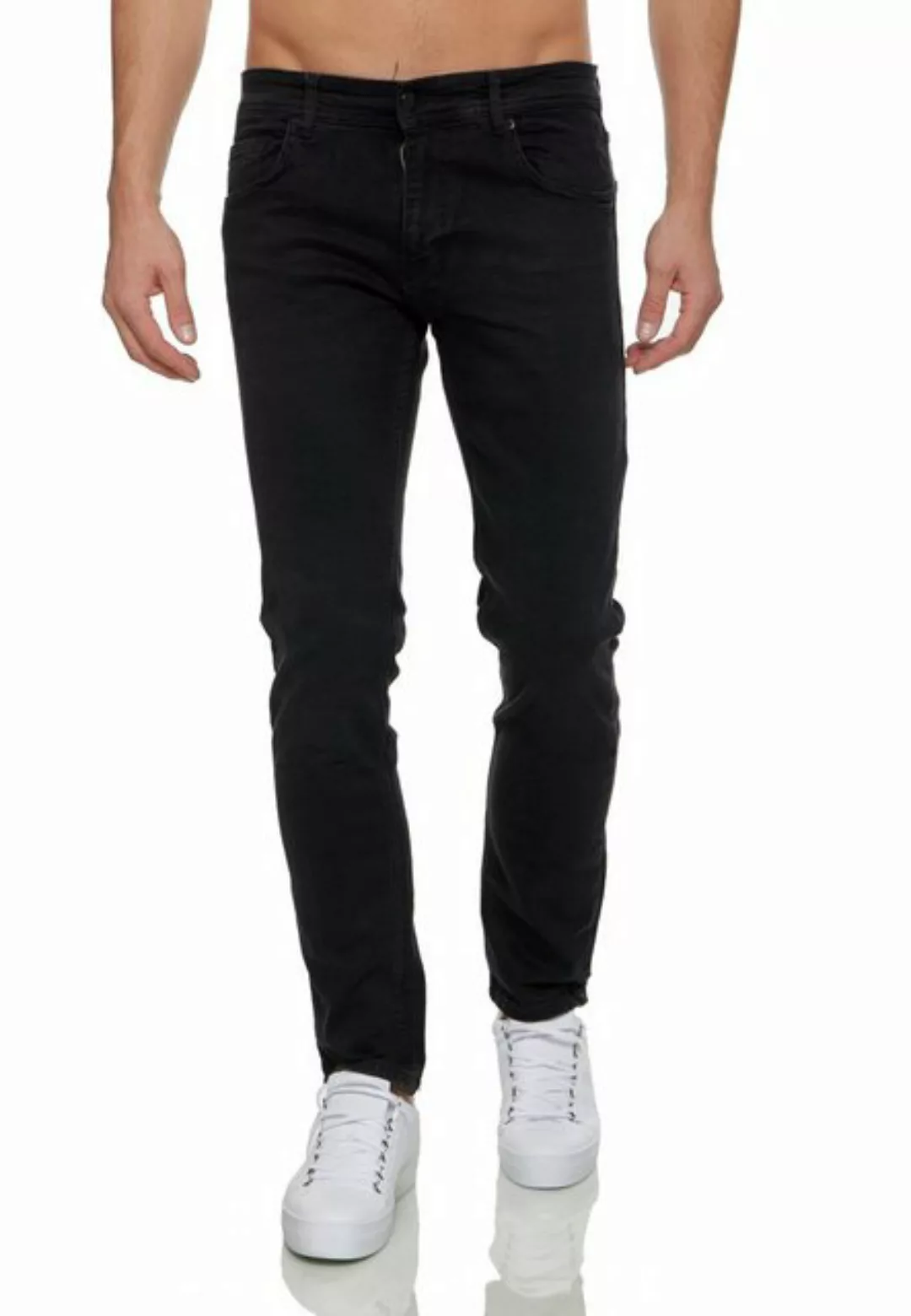 Denim House Slim-fit-Jeans Herren-Jeans SLIM-Fit mit Stretch in Schwarz günstig online kaufen
