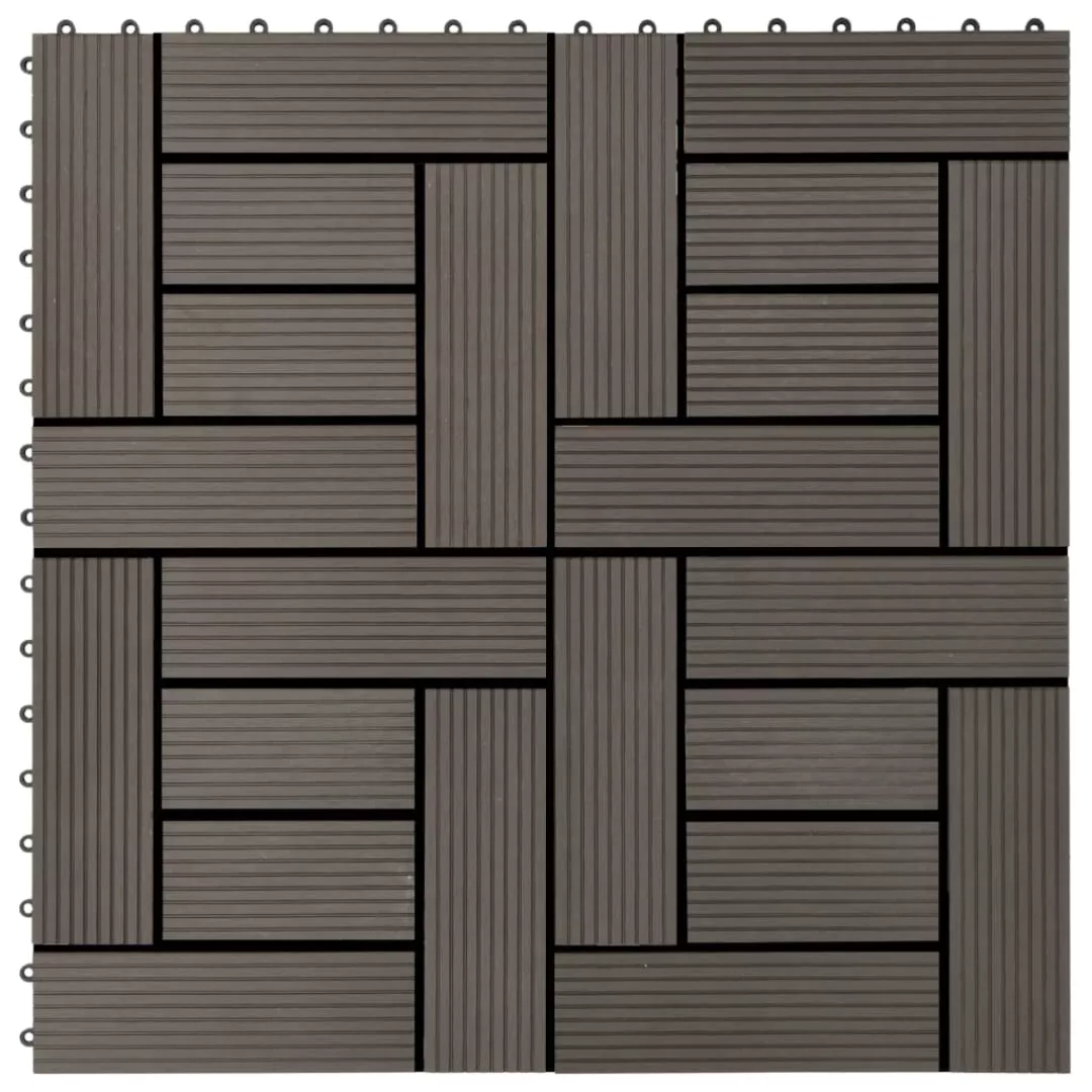 Terrassenfliesen 11 Stück Wpc 30 X 30 Cm 1 Qm Dunkelbraun günstig online kaufen