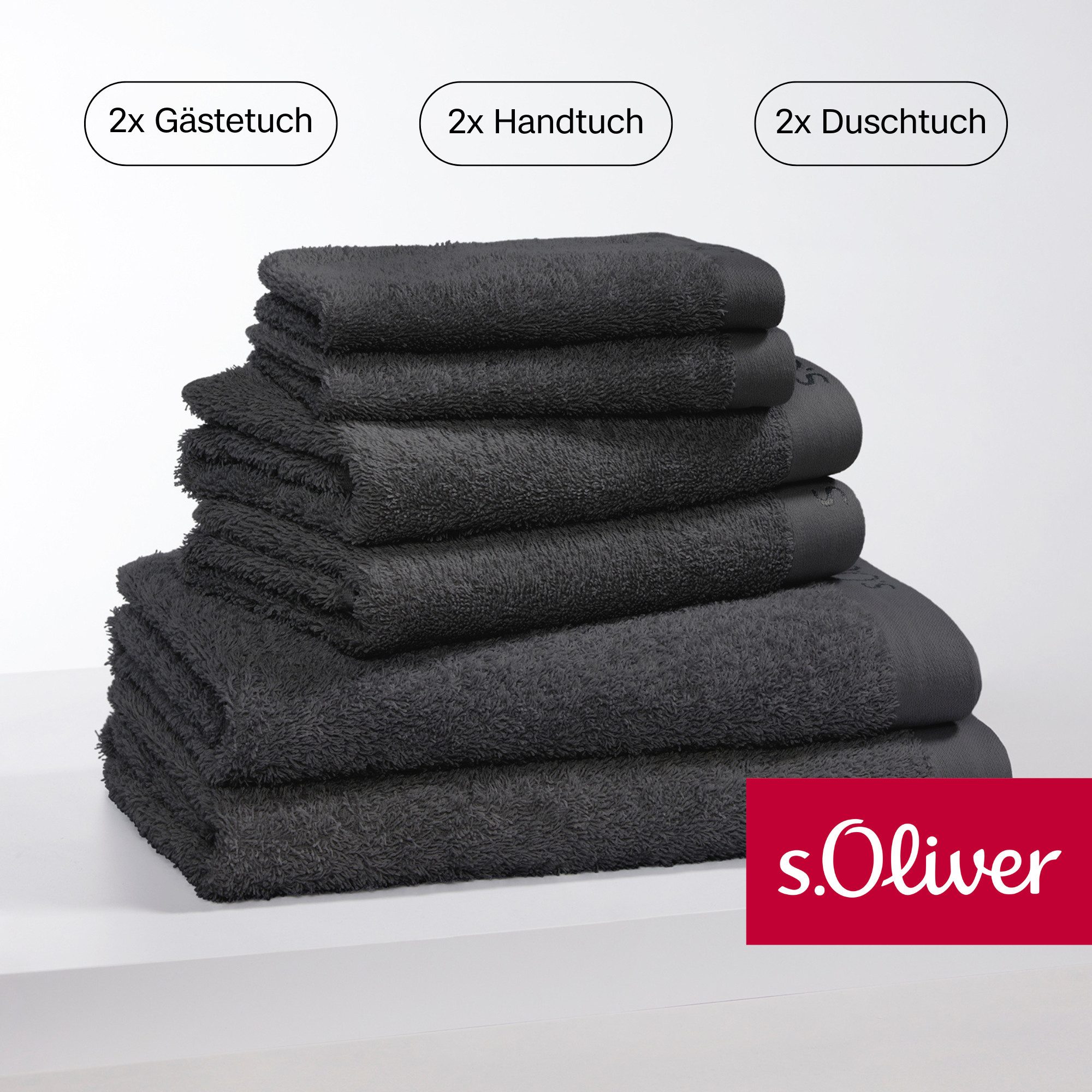 s.Oliver Handtuch Set »s.Oliver, Premium Qualität, 600 gr/m²«, (Set, 8 St., günstig online kaufen