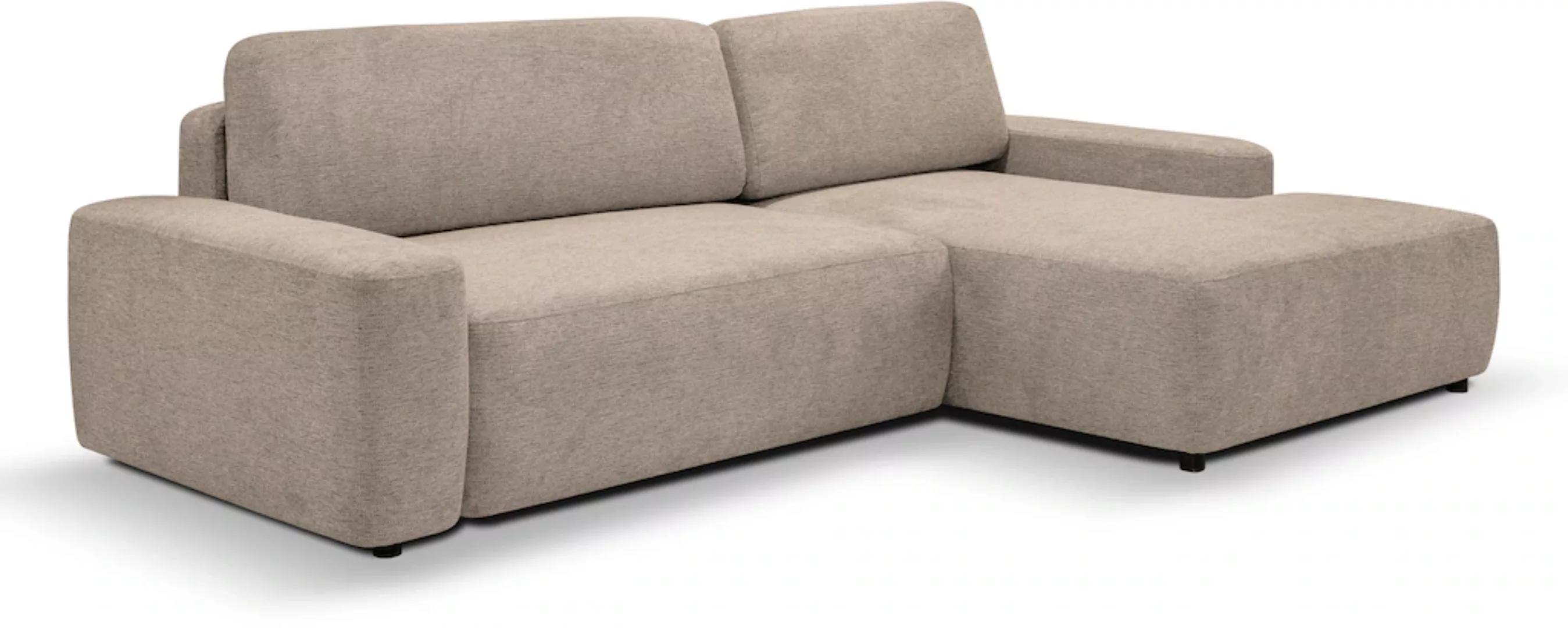 WERK2 Ecksofa "Bully L-Form", Curvy Trend Ecksofa mit Schlaffunktion in wei günstig online kaufen