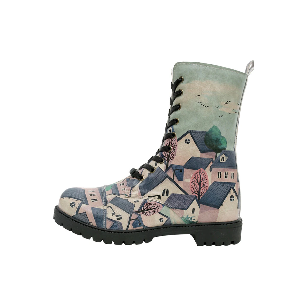 DOGO Schnürboots "Zipsy High-Top Boots Buildings Damen Stiefeletten", Handg günstig online kaufen