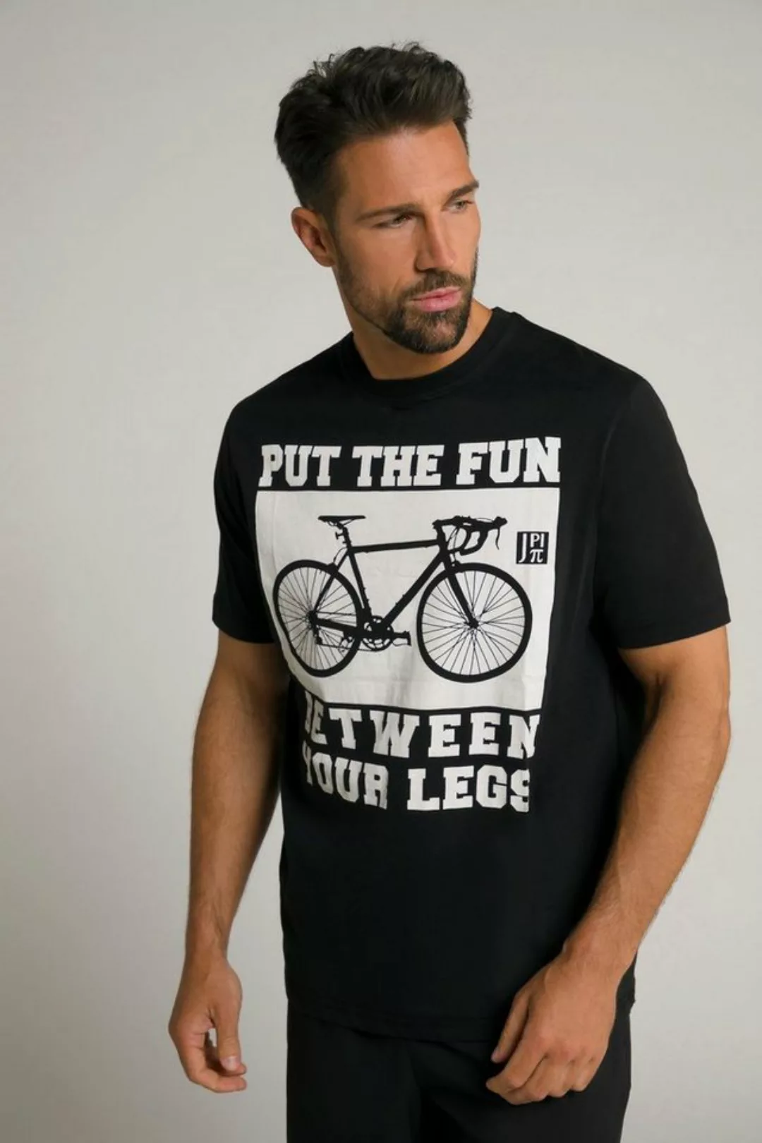 JP1880 T-Shirt T-Shirt Fahrrad Print Rundhals Halbarm günstig online kaufen