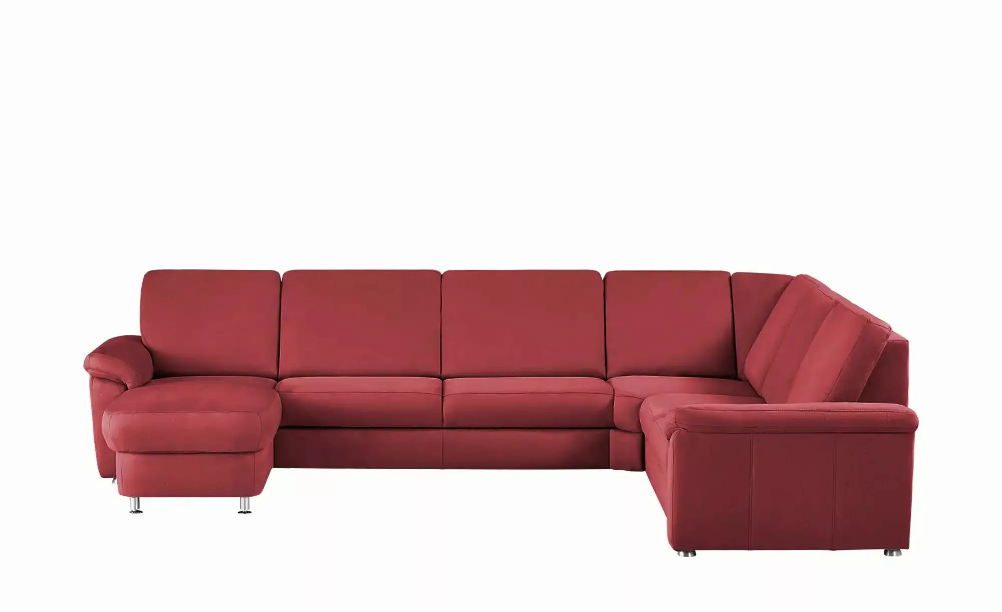 meinSofa Wohnlandschaft Mikrofaser Rita ¦ rot ¦ Maße (cm): B: 330 H: 91 T: günstig online kaufen