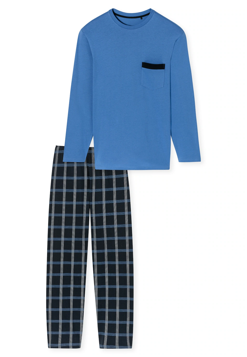 Schiesser Pyjama ""Comfort Nightwear"", (2 tlg.), Langarmshirt mit V-Aussch günstig online kaufen