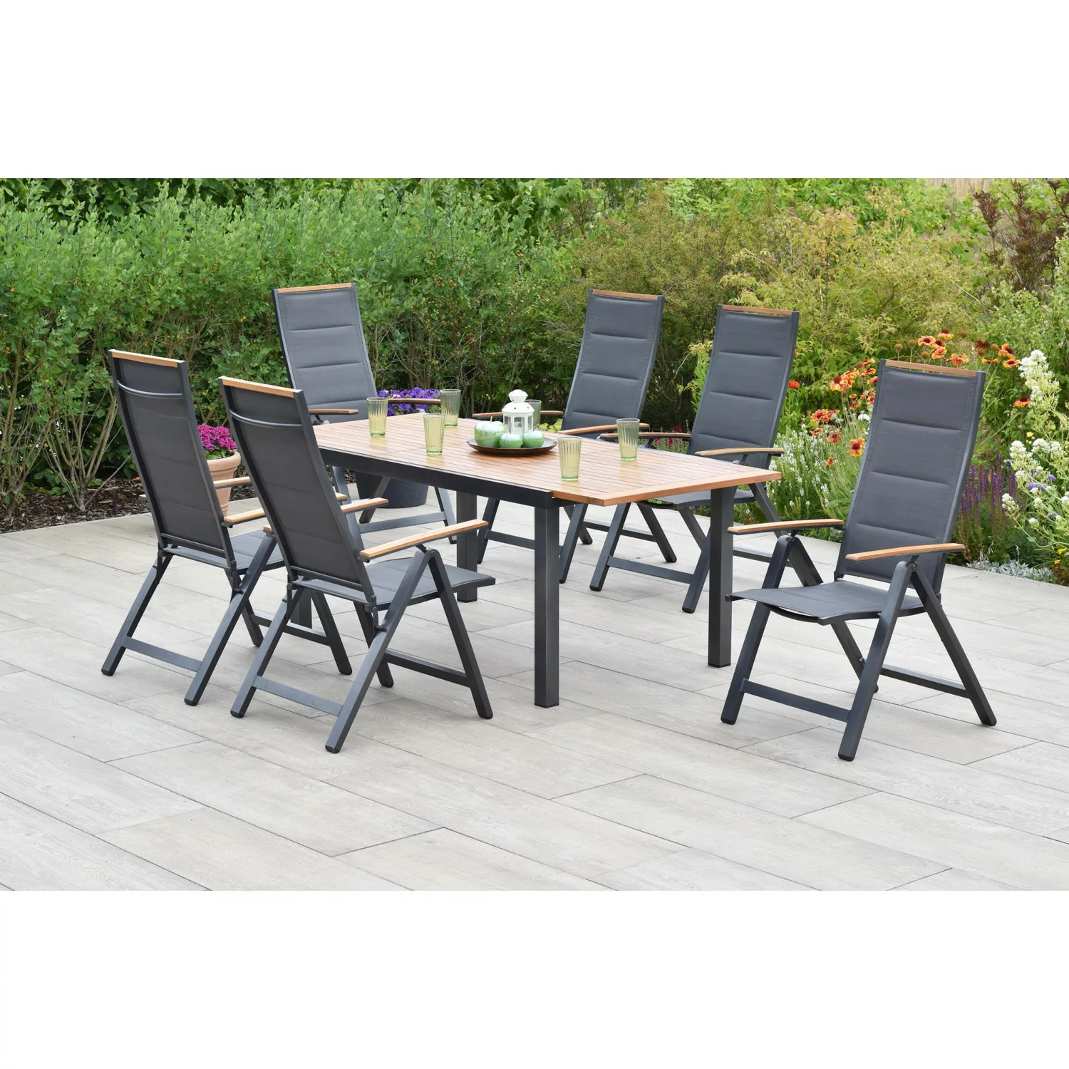 MERXX Garten-Essgruppe ""Verona"", (Set, 7 tlg., 5-fach verstellbare Rücken günstig online kaufen