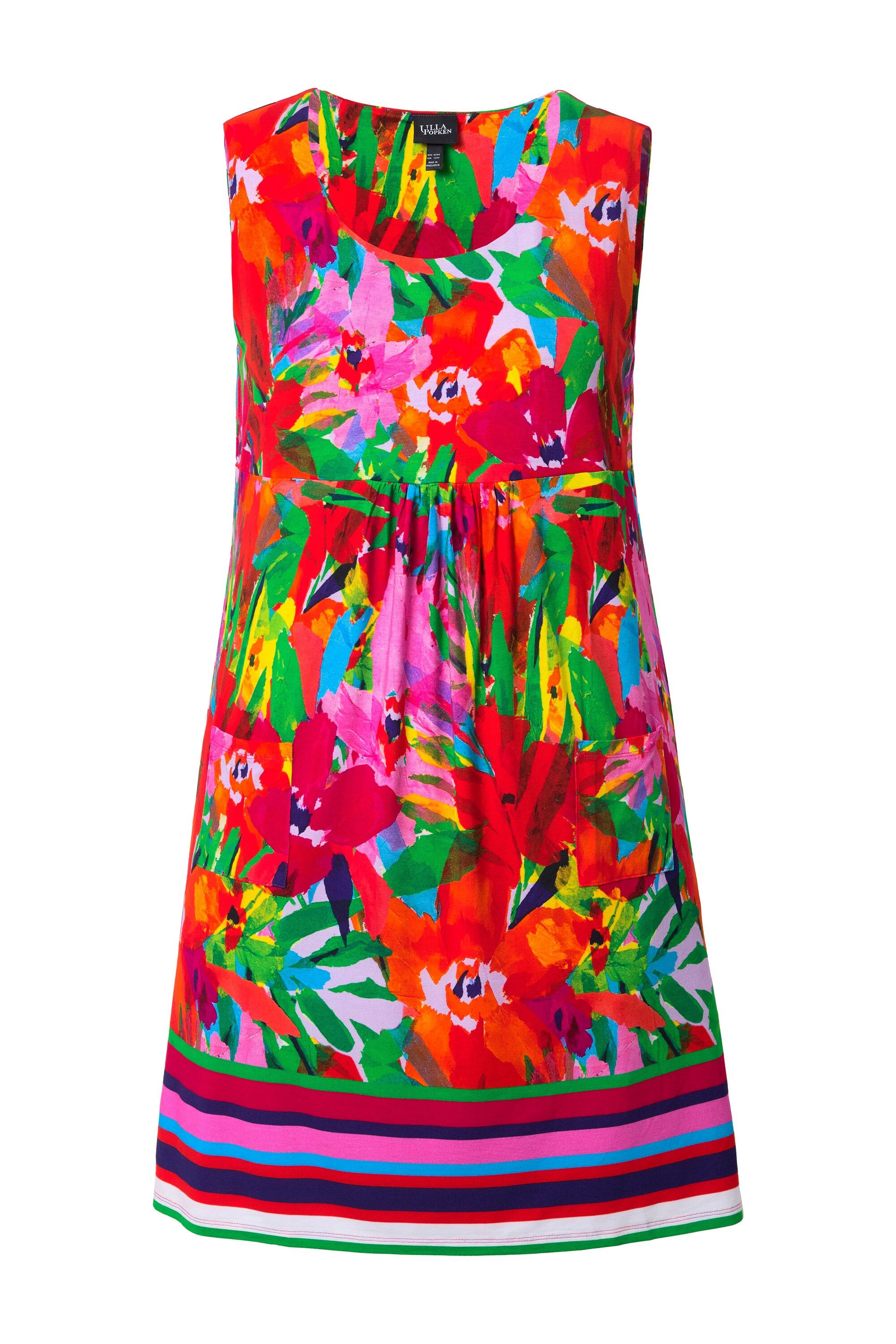 Ulla Popken Minikleid Jerseykleid bedruckt A-Linie günstig online kaufen