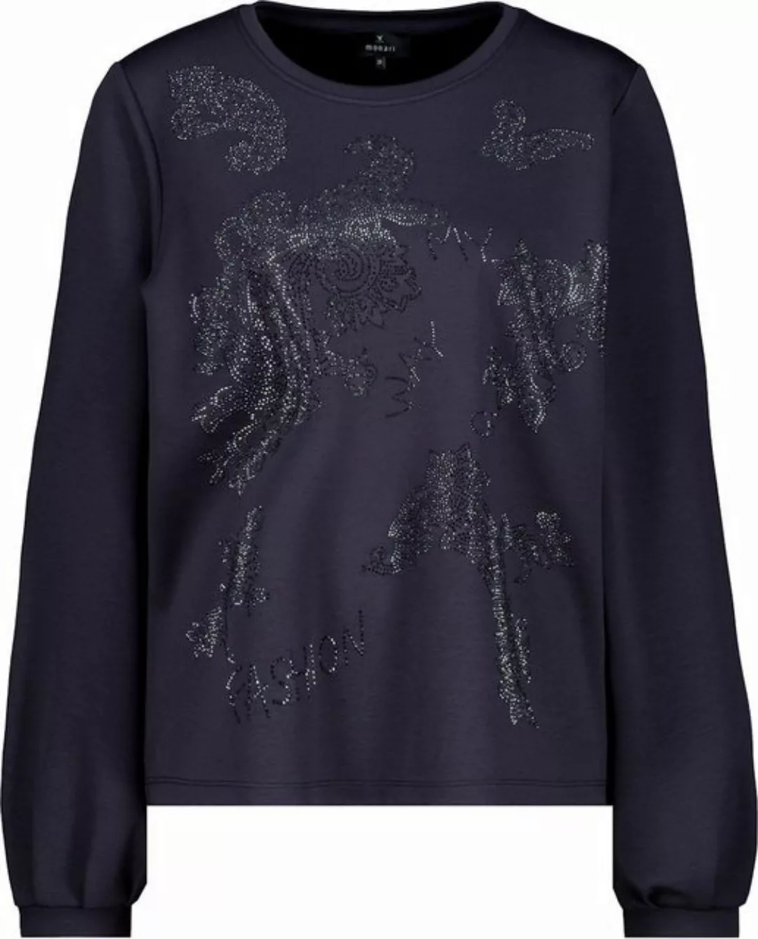 Monari Blusenshirt Sweatshirt mit Pasley Muster dark denim günstig online kaufen