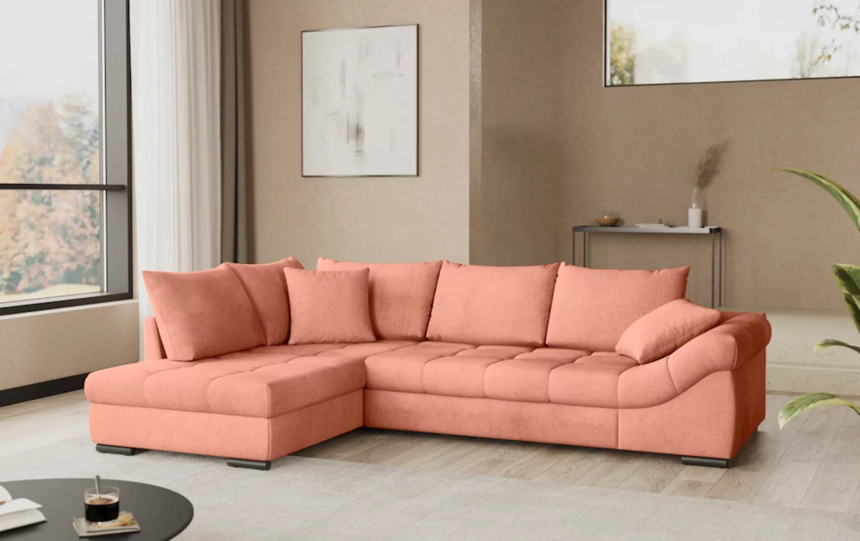 Mr. Couch Ecksofa "Allegro DuraFlex, L-Form", Hochschläfer-Bettauszug, Kalt günstig online kaufen