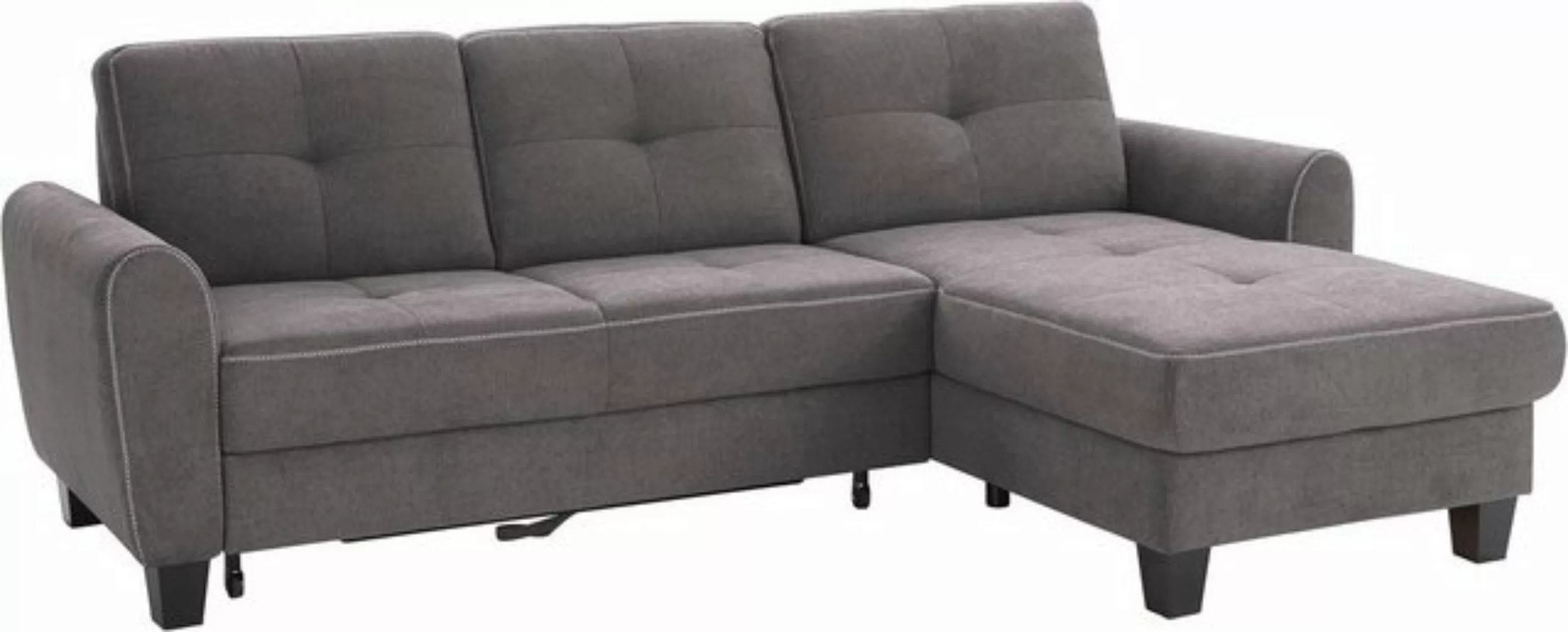 sit&more Ecksofa »Varese L-Form«, mit Federkern, wahlweise mit Bettfunktion günstig online kaufen