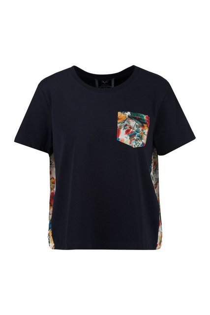 19V69 ITALIA T-Shirt TABITHA FLOWER Oversize Basic Shirt mit Brusttasche günstig online kaufen