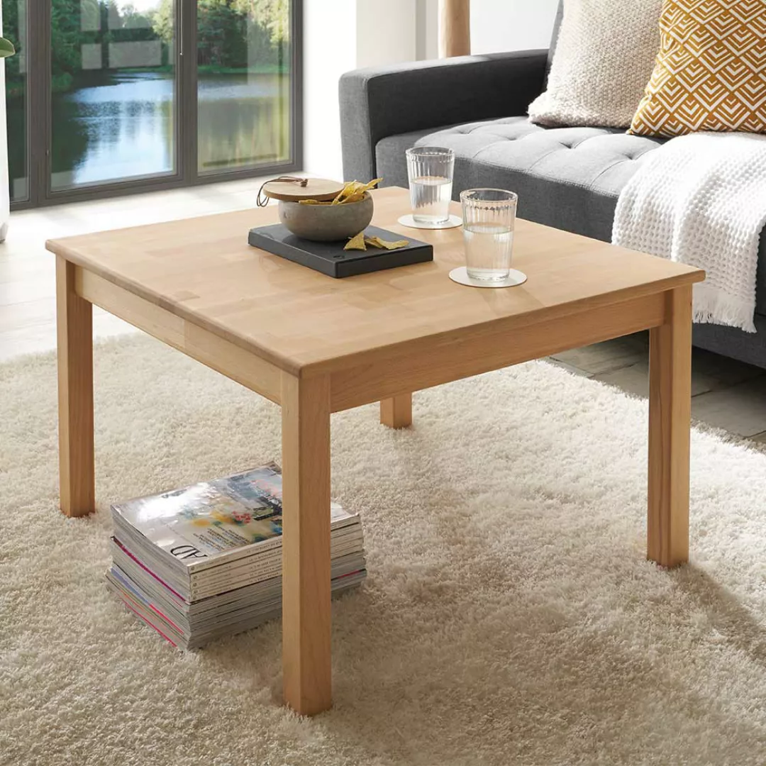 Klassischer Couchtisch aus Kernbuche Massivholz 45 cm hoch günstig online kaufen