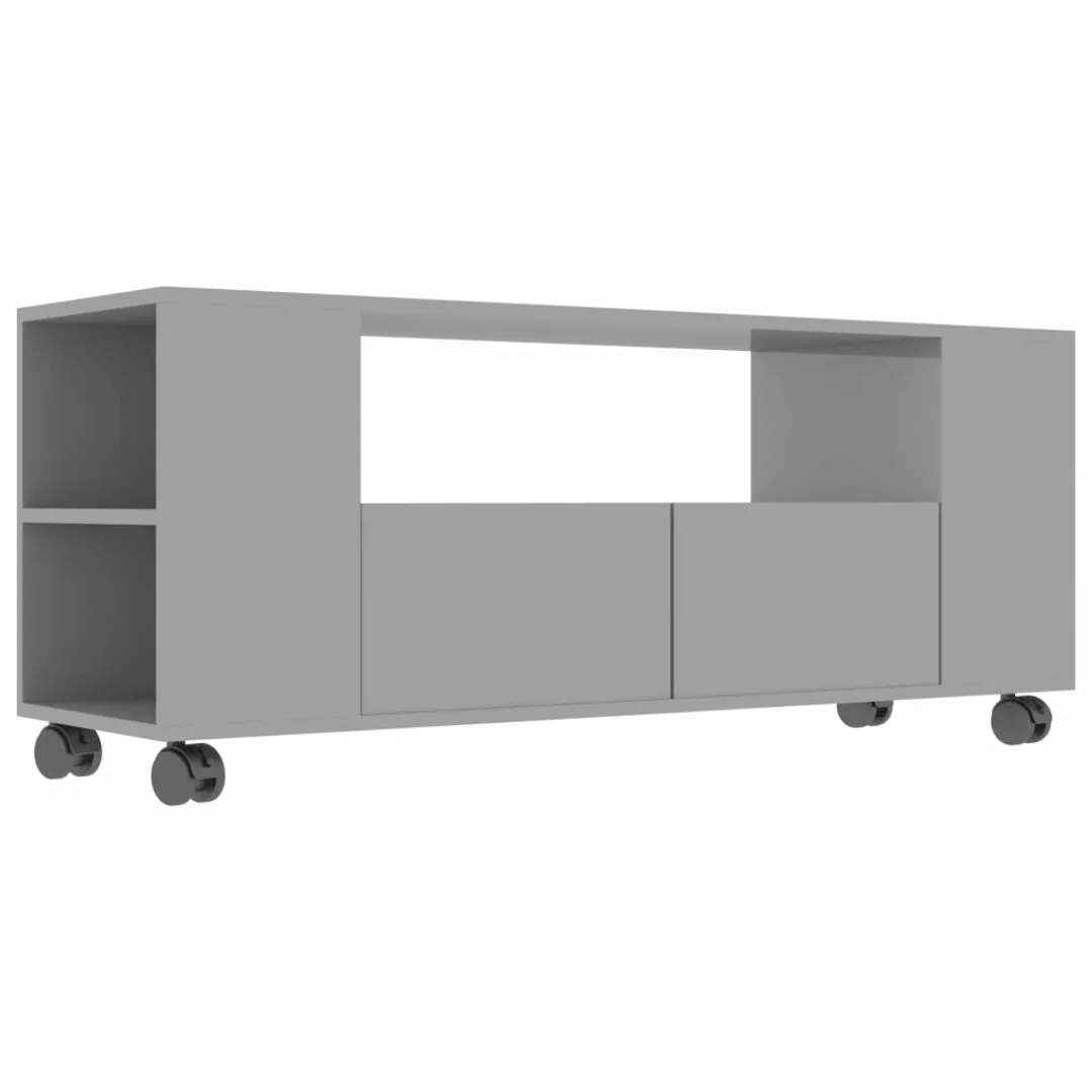 Tv-schrank Hochglanz-grau 120 X 35 X 43 Cm Spanplatte günstig online kaufen