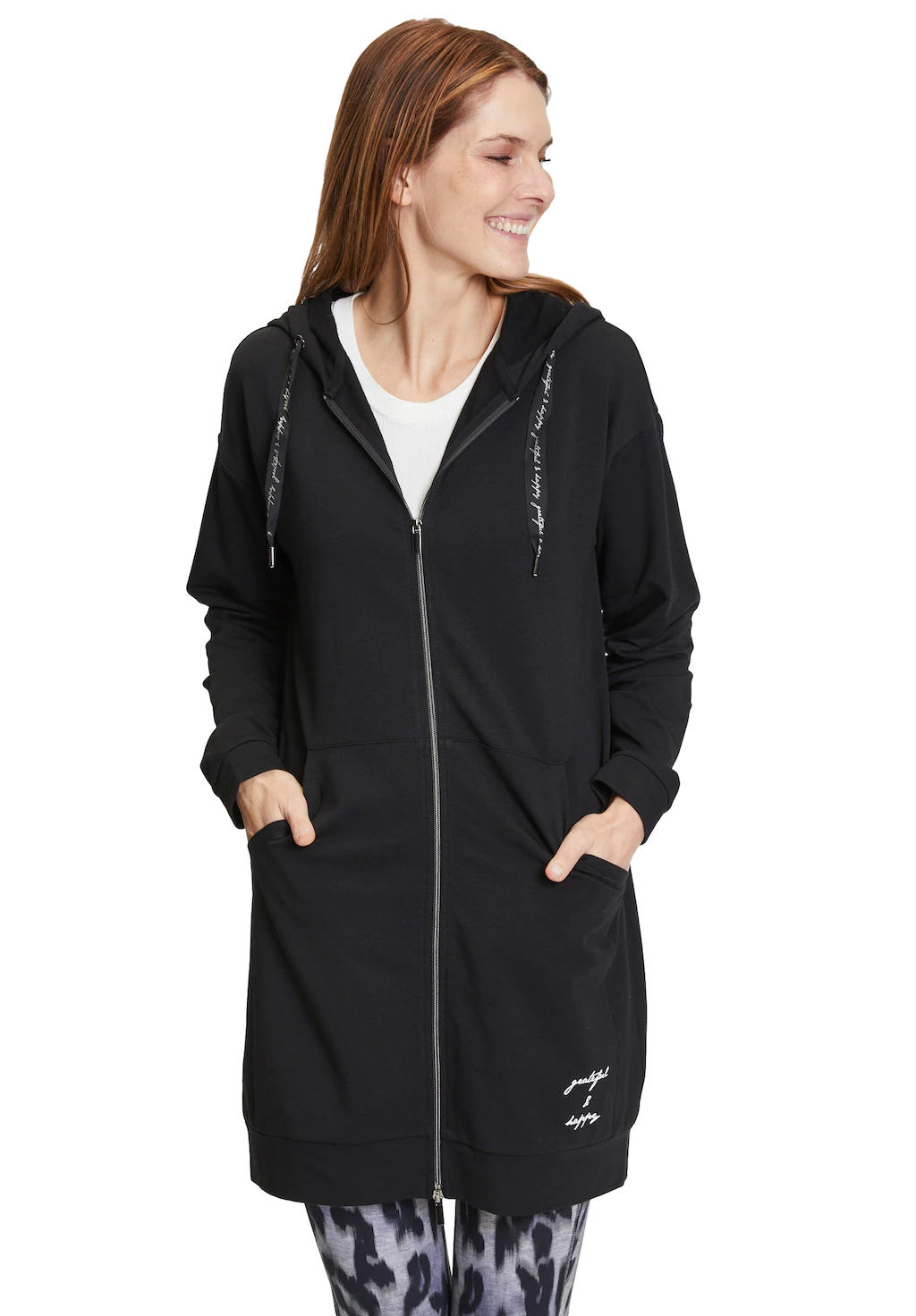 Betty Barclay Sweatjacke "Betty Barclay Sweatjacke mit Kapuze", Druck günstig online kaufen