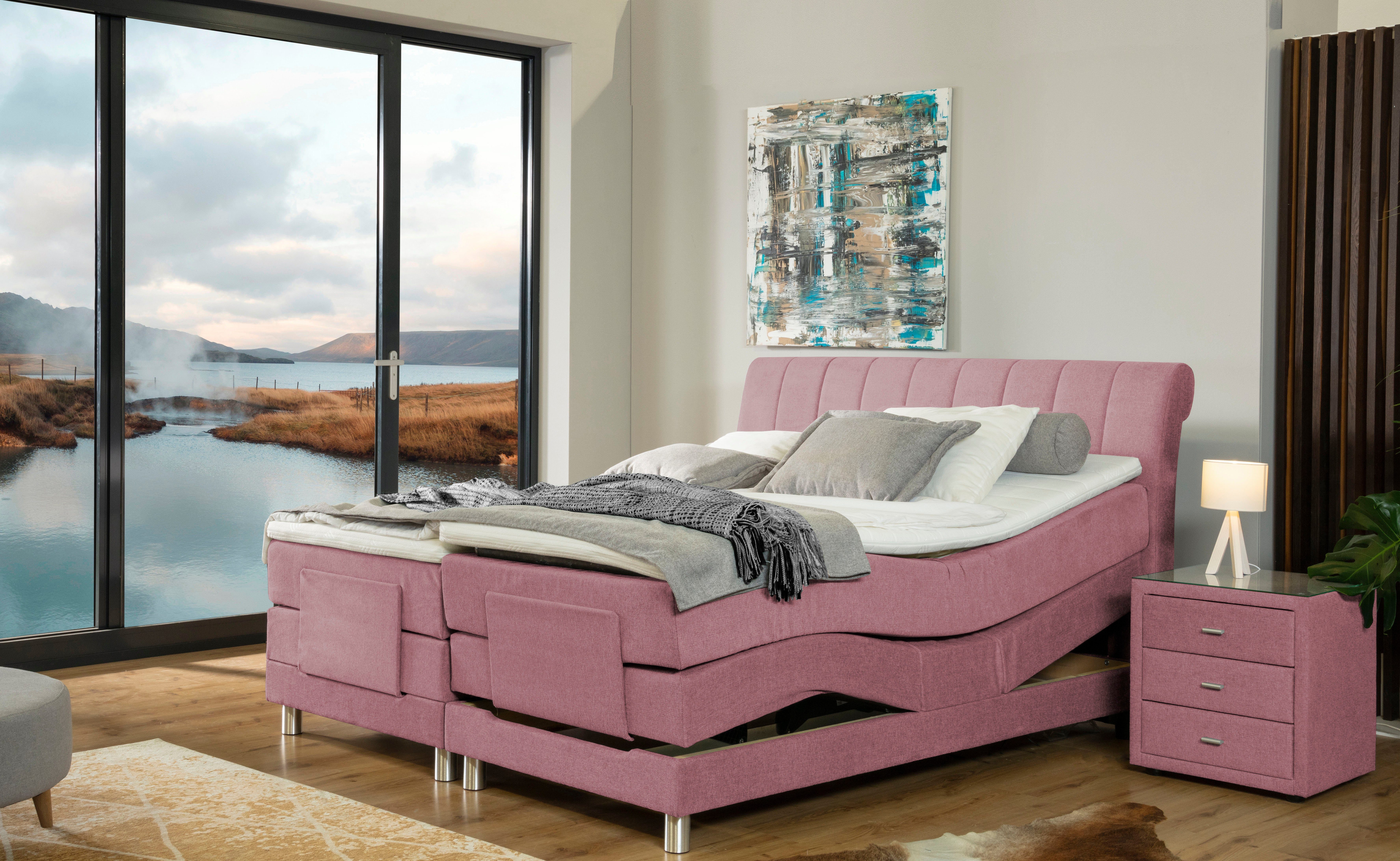 alina Boxspringbett "Elsa mit Motor", inklusive Matratze und Topper, in ver günstig online kaufen