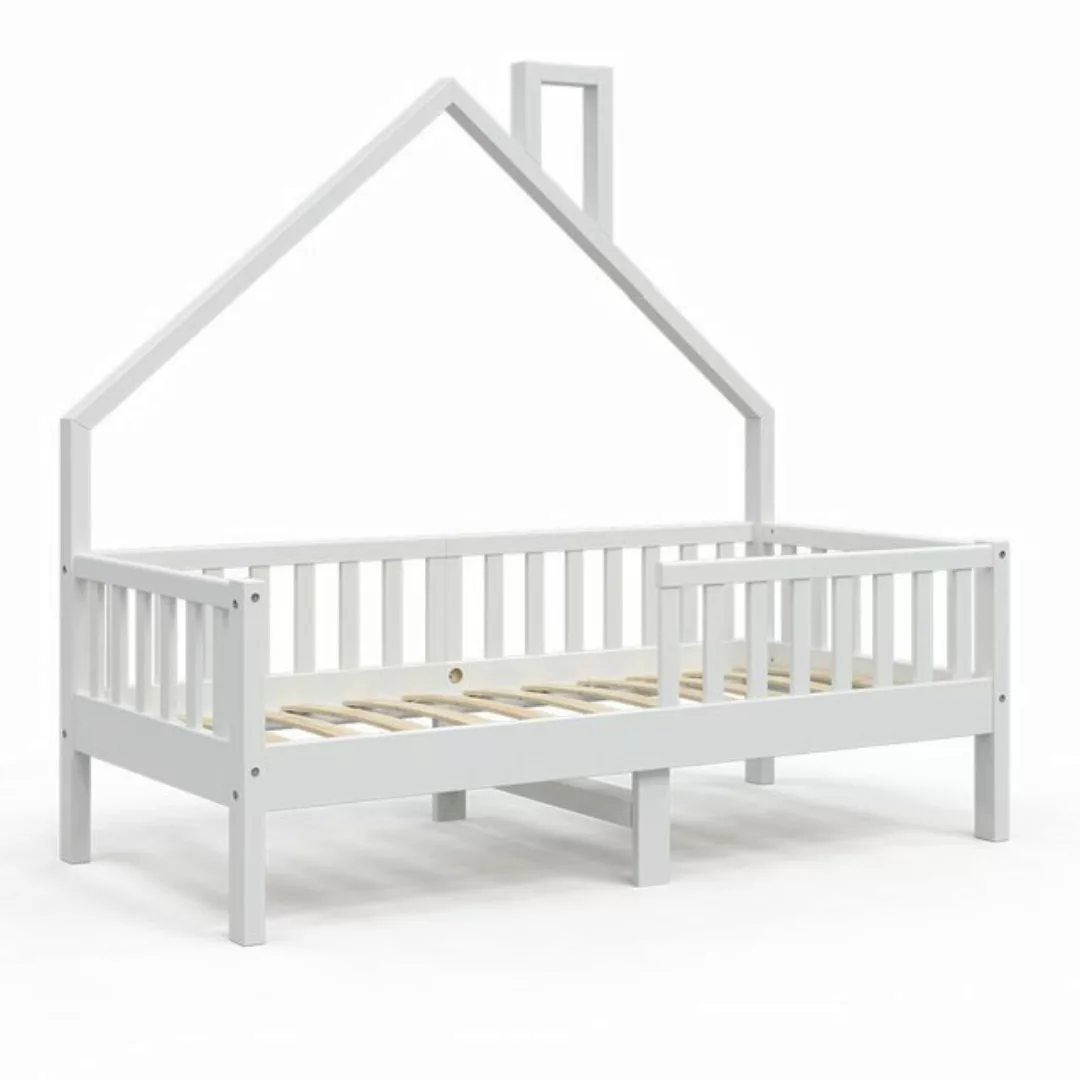 VitaliSpa® Hausbett Kinderbett Spielbett Noemi 80x160cm Weiß Rausfallschutz günstig online kaufen