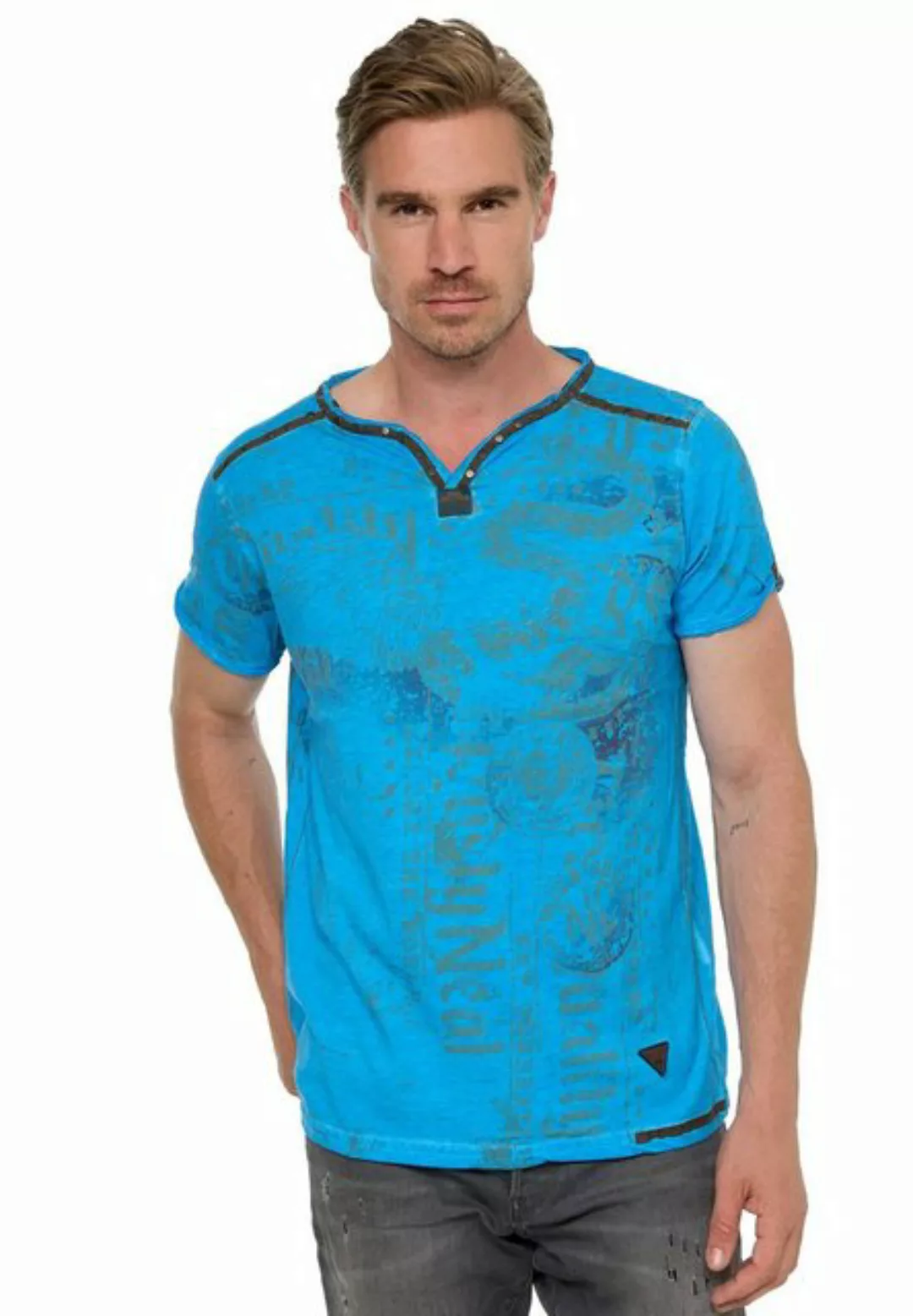 Rusty Neal T-Shirt mit Allover-Druck günstig online kaufen