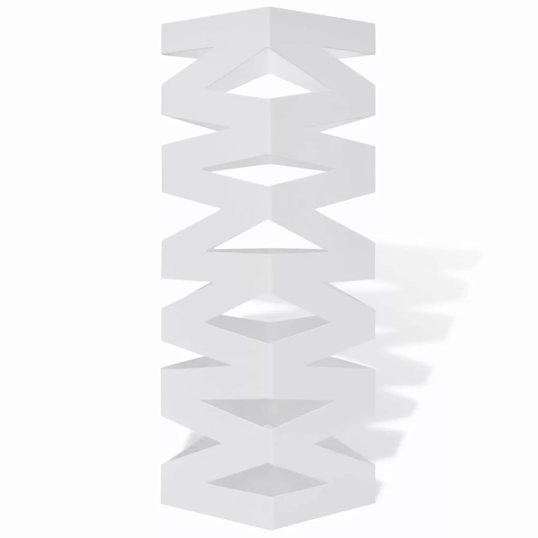 Schirmhalter Schirmständer Gehstock Stahl Weiß Quadratisch 48,5 Cm günstig online kaufen