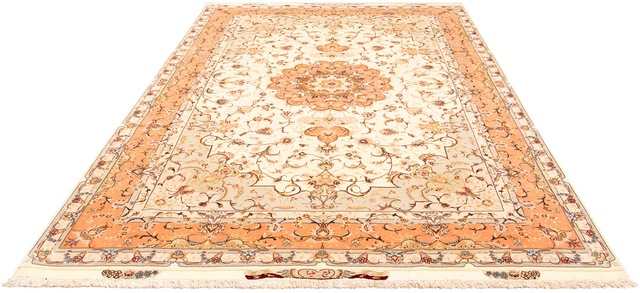 morgenland Orientteppich »Täbriz rund - 310 x 201 cm - beige«, rechteckig, günstig online kaufen
