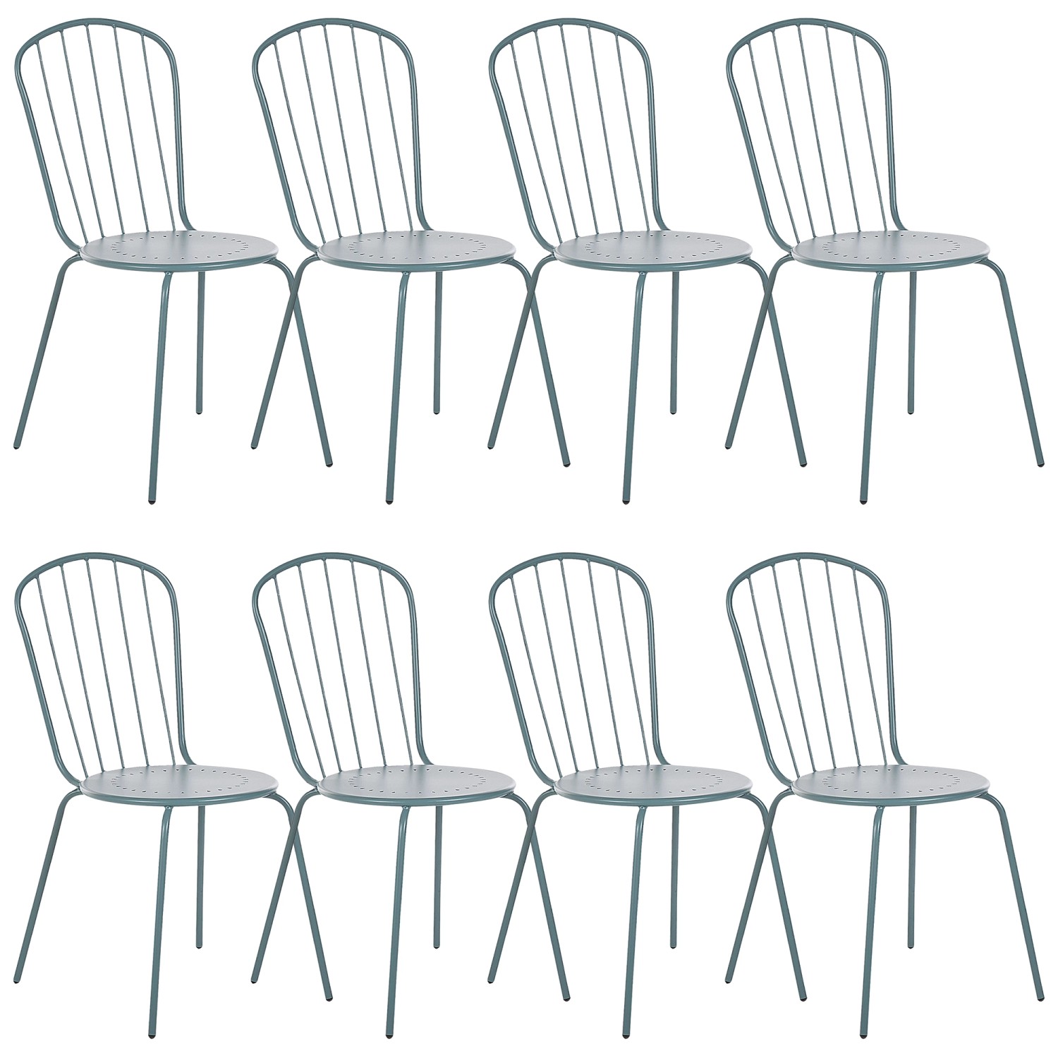 Beliani Gartenstuhl Blau 47x42x89 günstig online kaufen