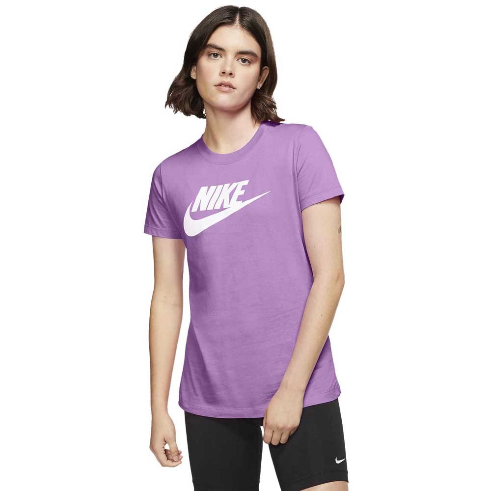 Nike Sportswear Essential Kurzärmeliges T-shirt S Violet Shock / White günstig online kaufen