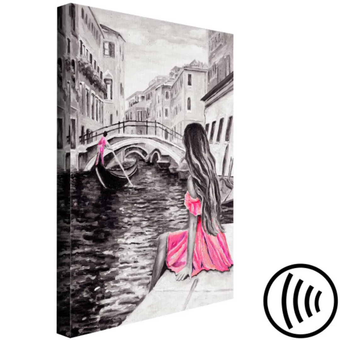 Bild auf Leinwand Woman in Venice (1 Part) Vertical XXL günstig online kaufen