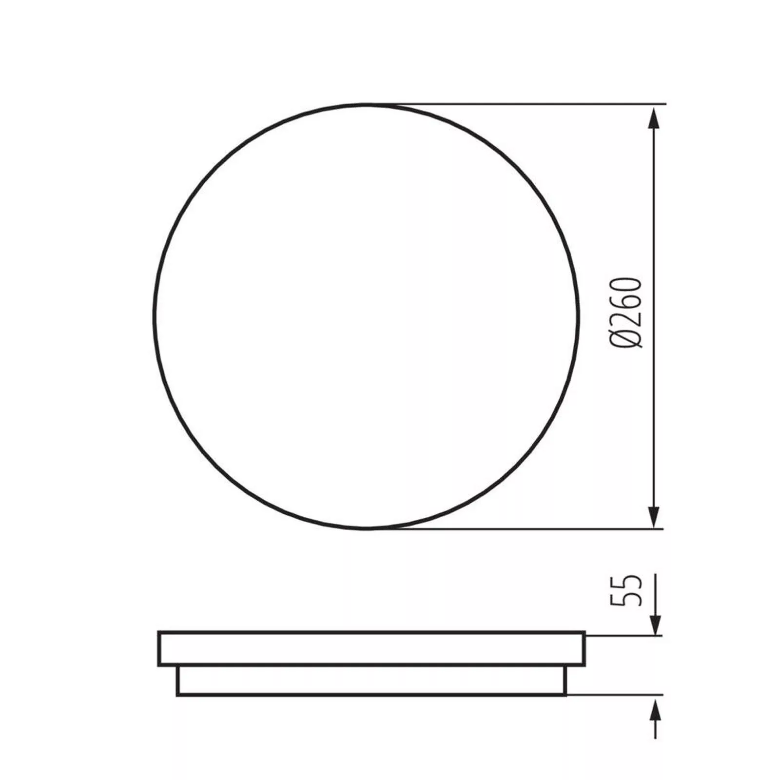 LED Deckenleuchte Beno in Weiß 24W 2060lm IP54 rund günstig online kaufen