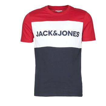 Jack & Jones Logo Blocking Kurzärmeliges T-shirt 2XL Tango Red / Slim Fit günstig online kaufen