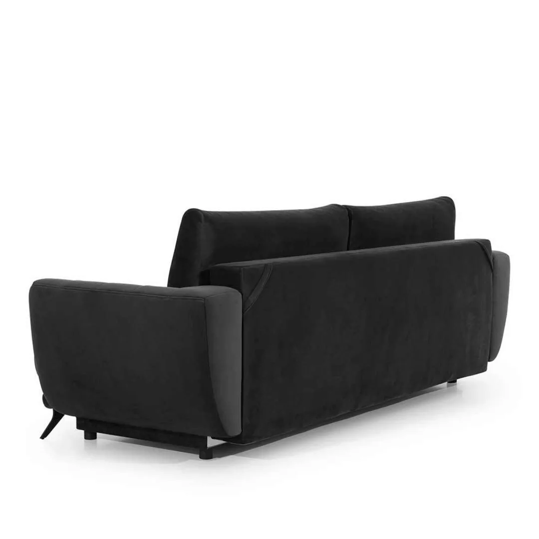 Sofa Couch in Dunkelblau aus Samt günstig online kaufen