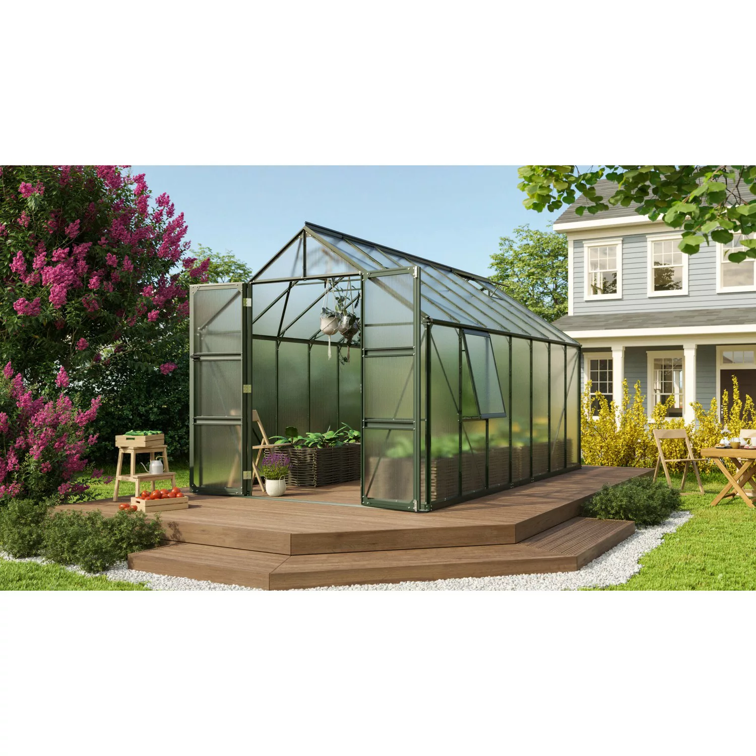 Vitavia Gewächshaus Olymp 11500 HKP 6 mm Smaragd B 257 cm x T 449 cm günstig online kaufen