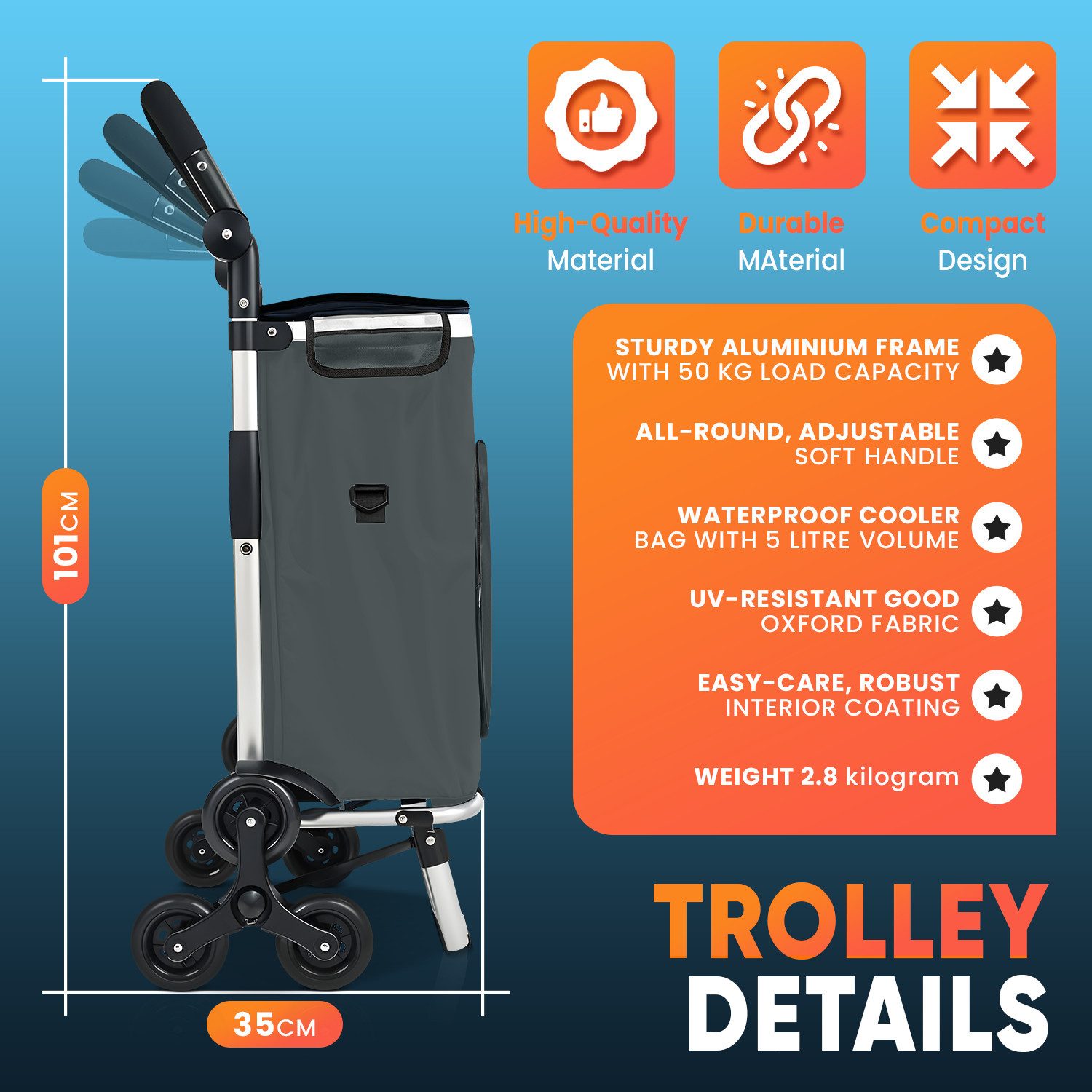 wuuhoo Einkaufstrolley Buddy mit 6 Rollen günstig online kaufen