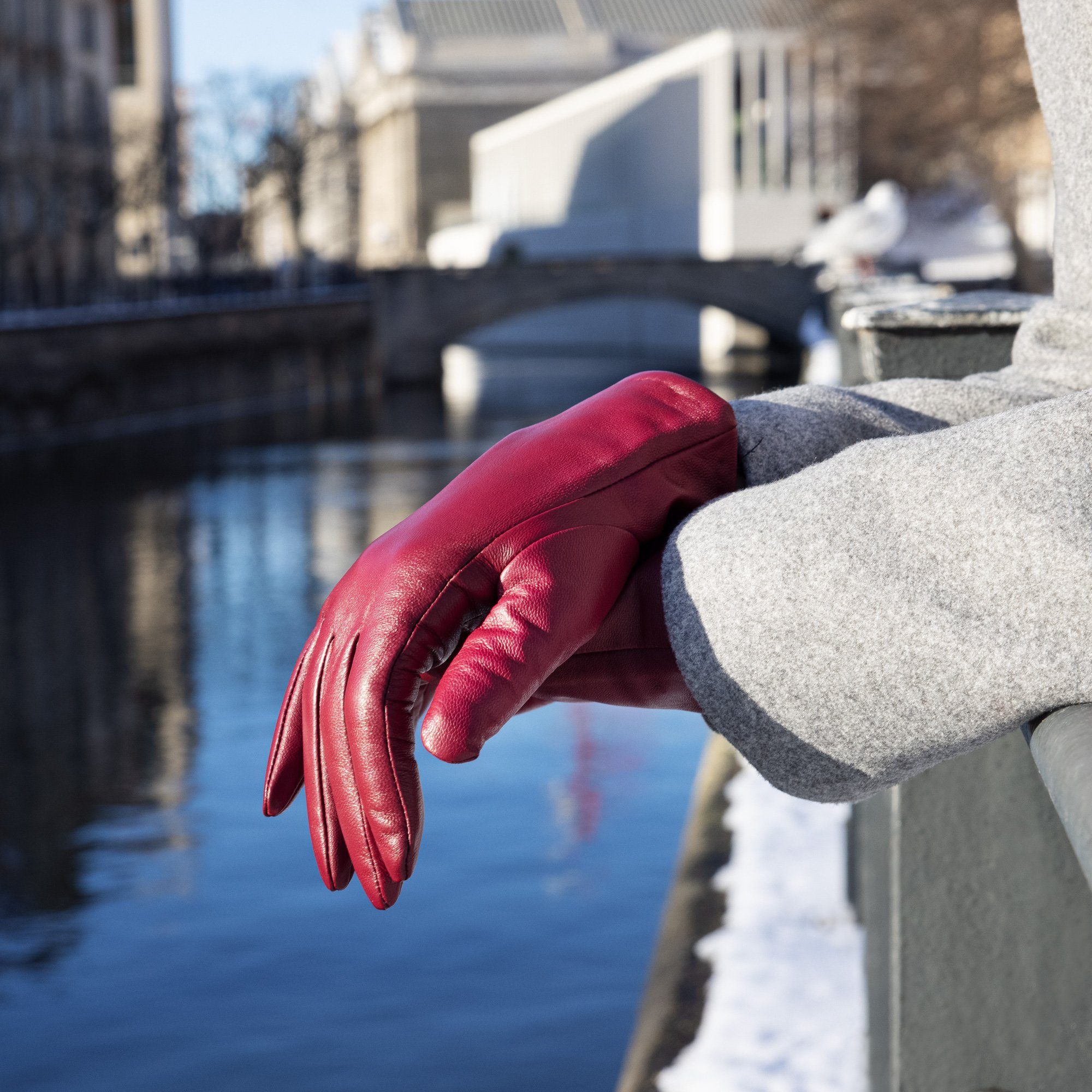 Navaris Lederhandschuhe Damen Nappa Handschuhe Touchscreen günstig online kaufen