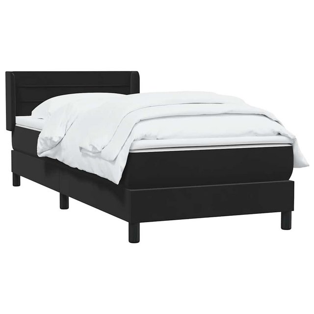 vidaXL Bett Boxspringbett mit Matratze Schwarz 90x220 cm Samt günstig online kaufen