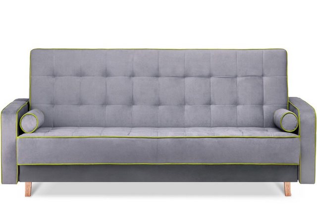 Konsimo Schlafsofa DOZER Sofa 3 Personen, ausziehbar, Velours, mit Armlehne günstig online kaufen