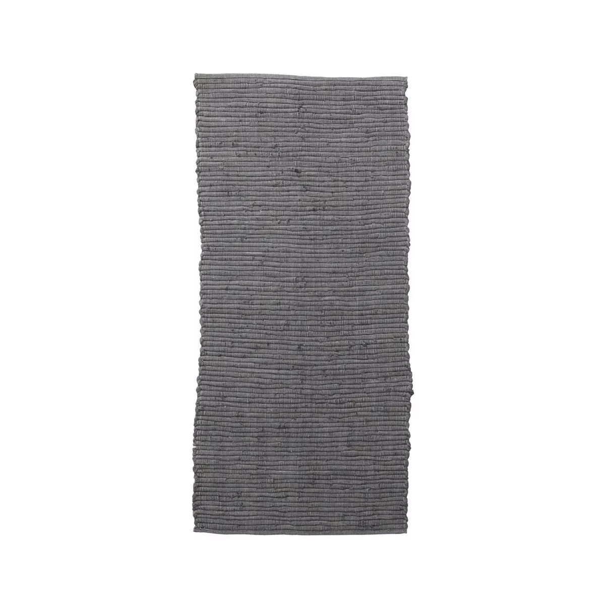 Länglicher Teppich Chindi aus Baumwolle in Grau günstig online kaufen