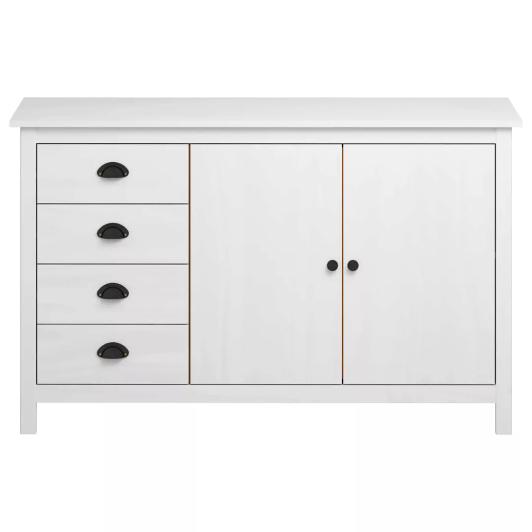 Sideboard Hill Range Weiß 130ã40ã80cm Kiefer Massivholz günstig online kaufen