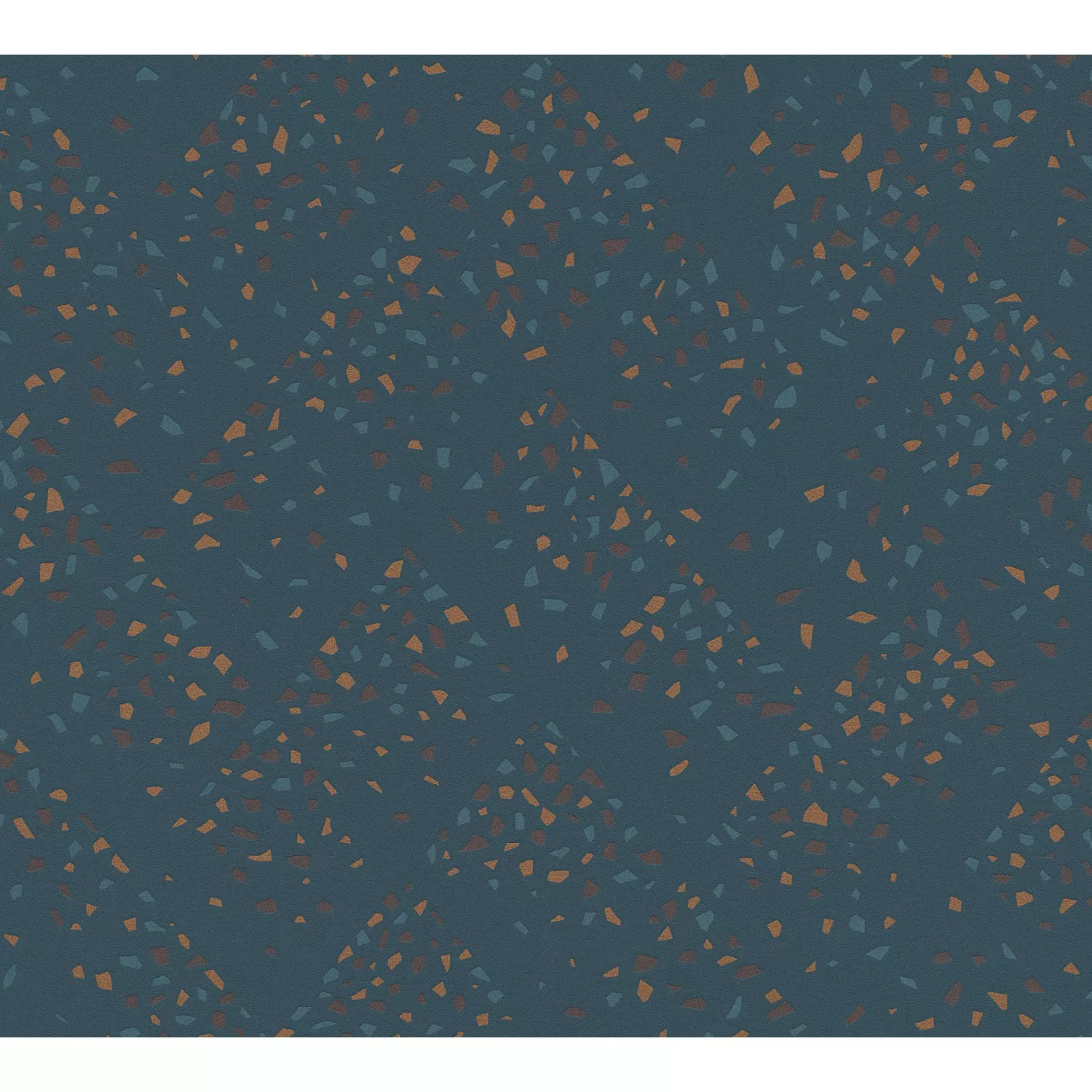 Bricoflor Terrazzo Tapete Dunkelblau Moderne Confetti Vliestapete in Blau B günstig online kaufen