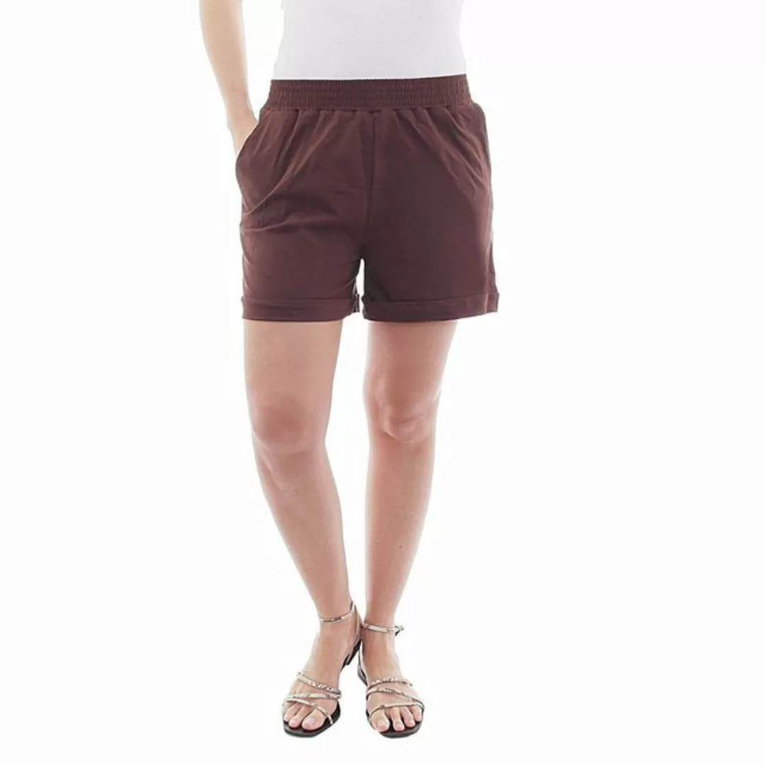 YESET Shorts YESET Damen Jogging Shorts Sweatshorts kurz 1/2 Baumwolle BRAU günstig online kaufen