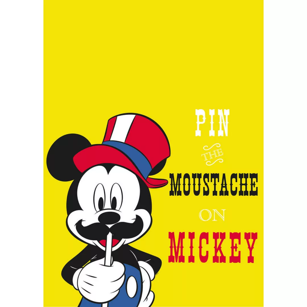 KOMAR Wandbild - Mickey Mouse Moustache - Größe: 50 x 70 cm mehrfarbig Gr. günstig online kaufen