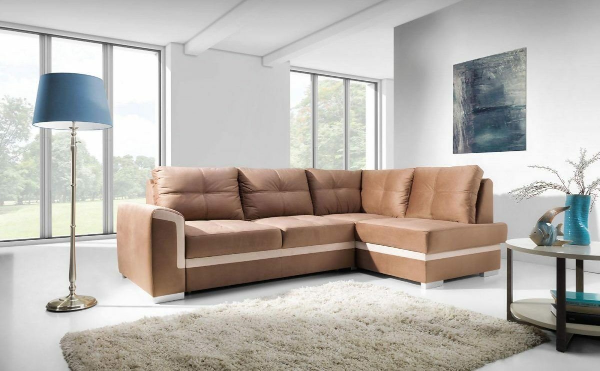 JVmoebel Ecksofa Funktions Couch Schlafsofa Sofa Polster Wohnzimmer Ecksofa günstig online kaufen