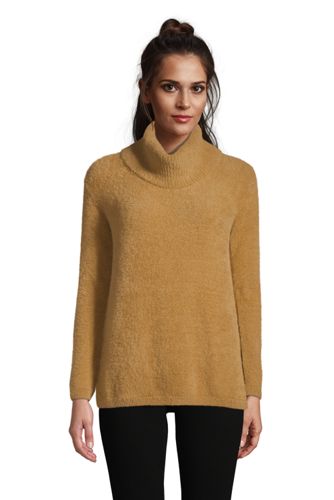 Pullover aus Fransengarn mit weitem Kragen, Damen, Größe: 48-50 Normal, Bei günstig online kaufen
