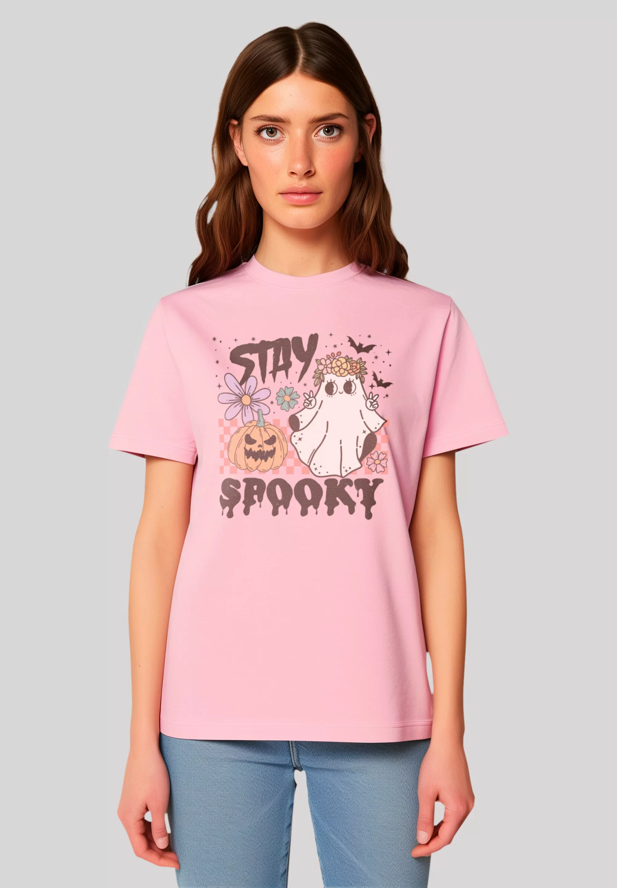 F4NT4STIC T-Shirt "Retro Halloween Stay Spooky rainbow", Premium Qualität, günstig online kaufen